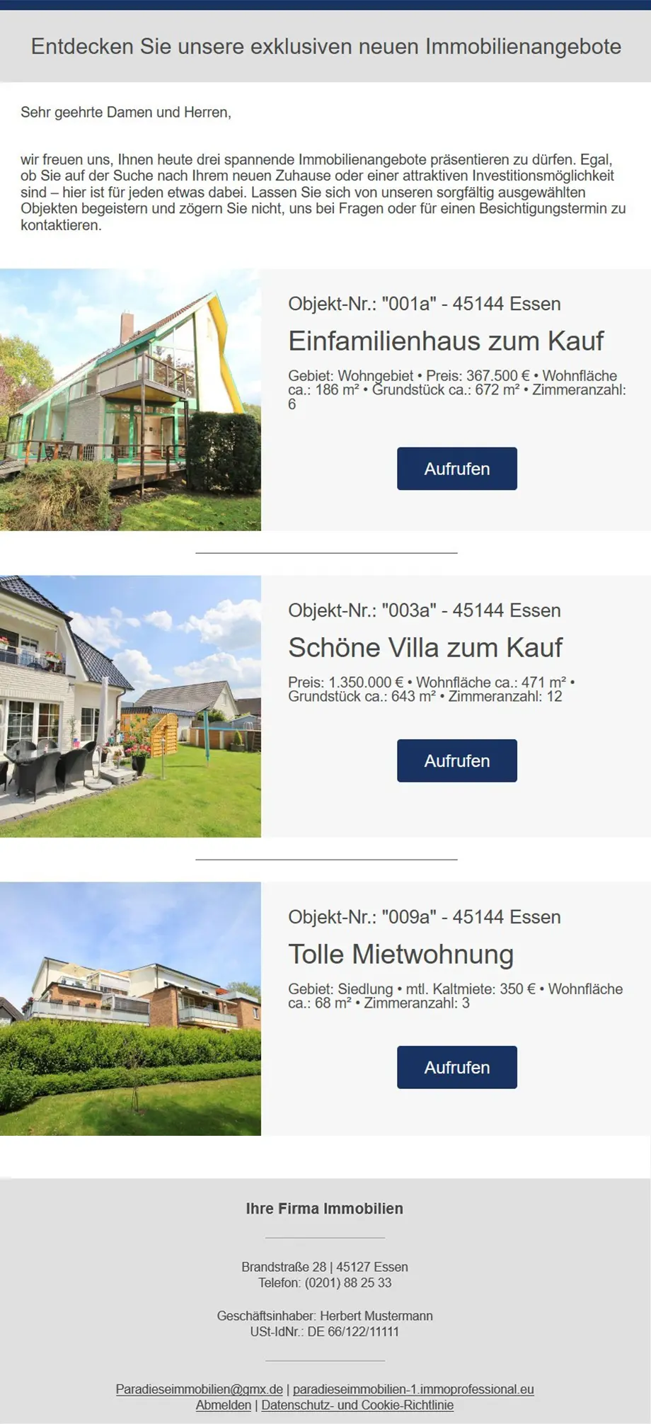 Responsives E-Mail-Design für Makler
